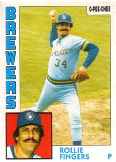 1984 O-Pee-Chee Baseball Cards 283     Rollie Fingers